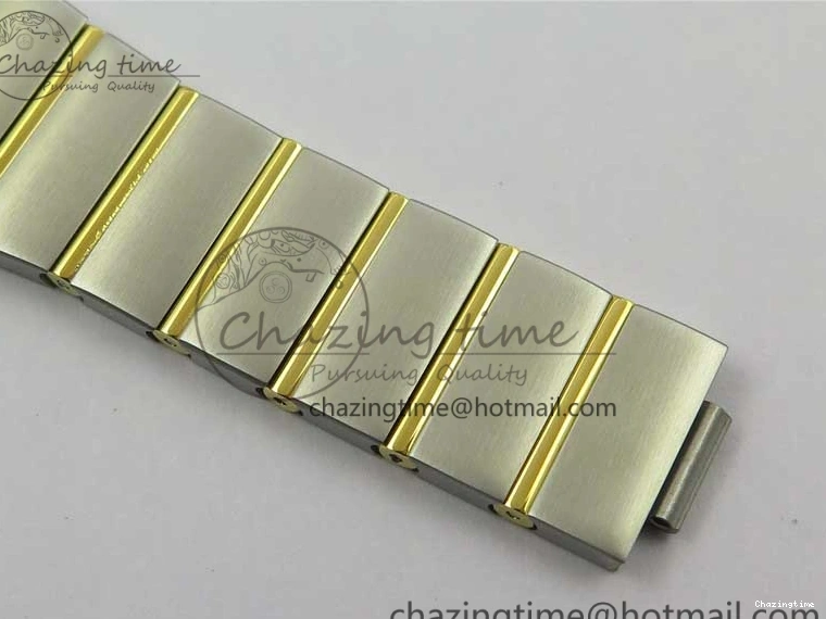 0303 Constellation 38mm SS YG VSF 1:1 Best Edition White Textured Dial on SS YG Bracelet A8500 Super Clone Upgraded 7922